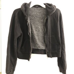 BRANDY MELVILLE John Galt CRYSTAL CROP HOODIE black women teen  sz XS